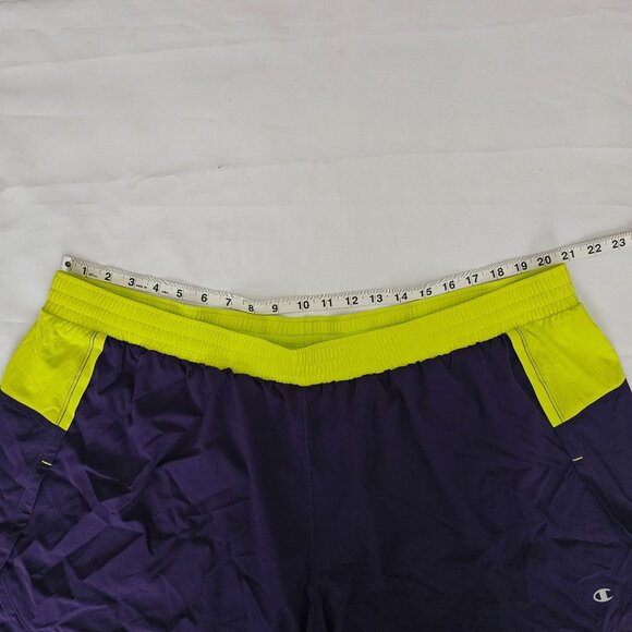 Champion Women's Purple/Yellow VAPOR Performance Athletic Running Shorts Size 4X - Picture 9 of 11